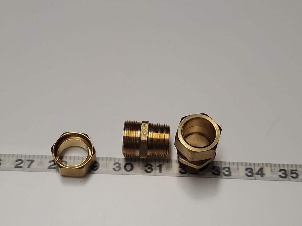 (2 Pack) Brass Compression Adapter 3/4" MIP Plumbing Fitting Set NEW